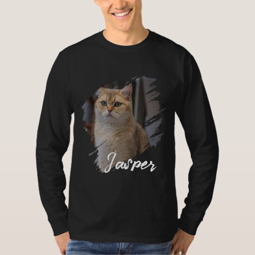 Pet's Simple Modern custom Name and photo  T-Shirt