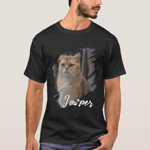 Pet's Simple Modern custom Name and photo T-Shirt