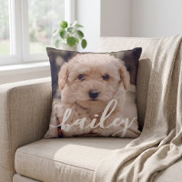 Pet's Simple Modern Elegant Chic Name and Photo
