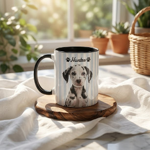Pet's Simple Modern Name and Photo Mug