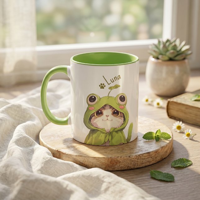 Pet's Simple Modern Name and Photo Mug (Creator Uploaded)