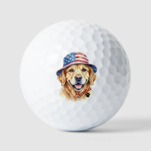 Pet's Simple Modern usa Typography Name Golf Balls