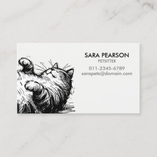 Petsitter Per Minder Animals Cats Business Card