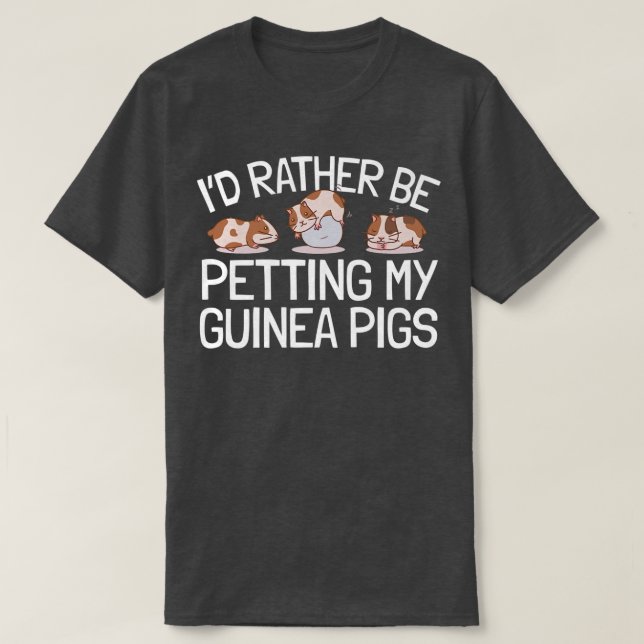 Petting My Guinea Pig Premium  T-Shirt (Design Front)