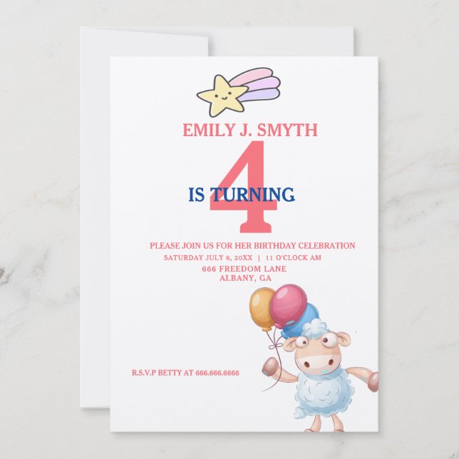 Petting Zoo Birthday Invitations – Animal Party (Front)