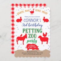 Petting Zoo Boy Banyard Farm Animal Birthday Invitation Zazzle Com