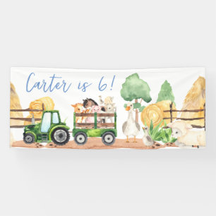 Petting Zoo Farm Animal Birthday Party Banner