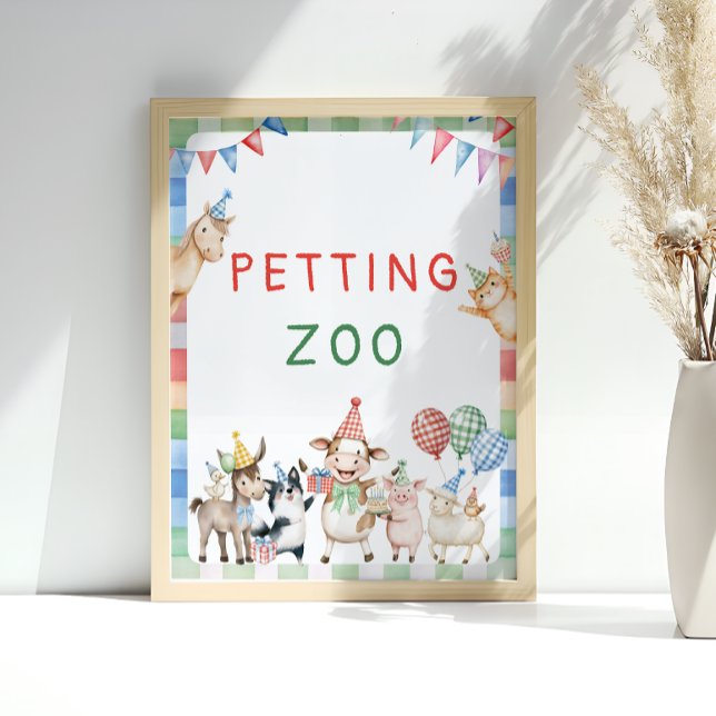 Petting Zoo Farm Animals Barnyard Birthday Poster (Creator Uploaded)