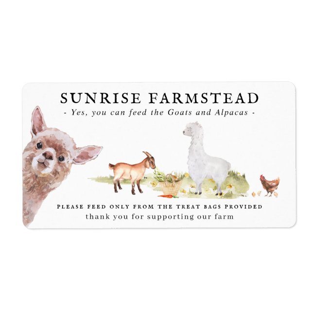 Petting Zoo | Farm Animals Treat Bag Labels (Front)