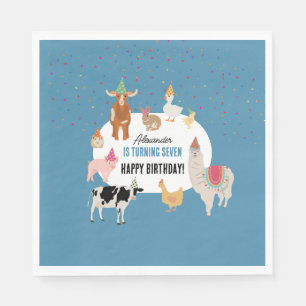 Petting Zoo Party Animals Barnyard Birthday Boy Napkins