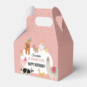 Petting Zoo Party Animals Barnyard Birthday Girl Favor Boxes