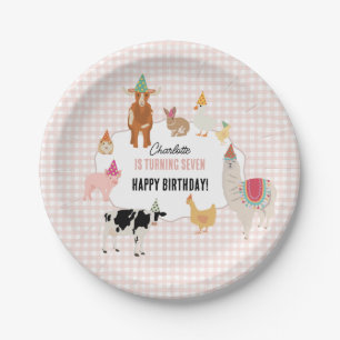 Petting Zoo Party Animals Barnyard Birthday Girl Paper Plates