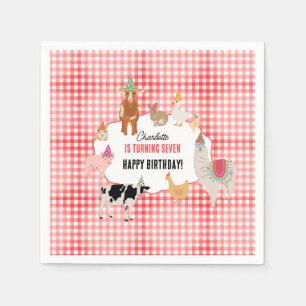 Petting Zoo Party Animals Barnyard Birthday Kids Napkins