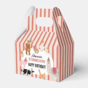 Petting Zoo Party Animals Barnyard Birthday Theme Favor Boxes