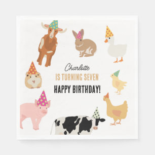 Petting Zoo Party Animals Barnyard Birthday Theme Napkins