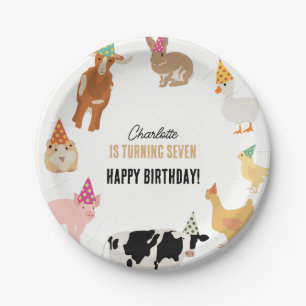 Petting Zoo Party Animals Barnyard Birthday Theme Paper Plates