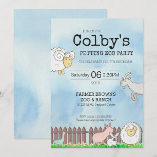 Petting Zoo Party Invitation