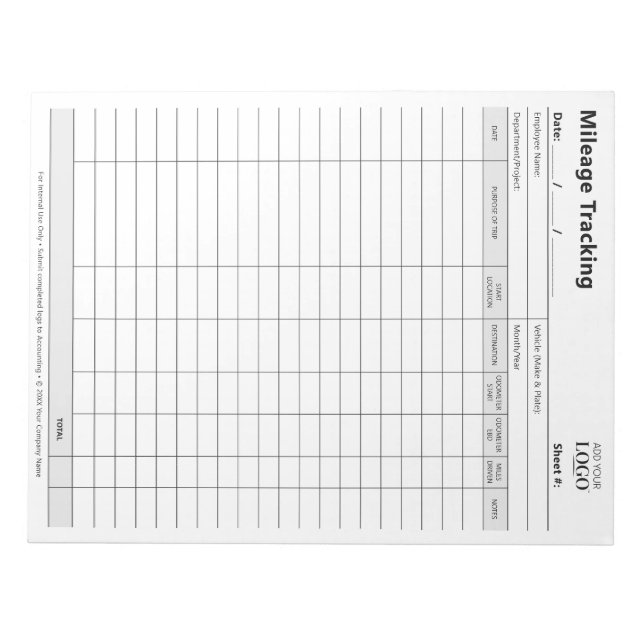 Petty Cash Log | Small Business Ledger Notepad (Front)