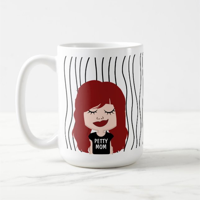 PETTY MOM | Funny Face(s) Striped Mother’s Day Mug (Left)
