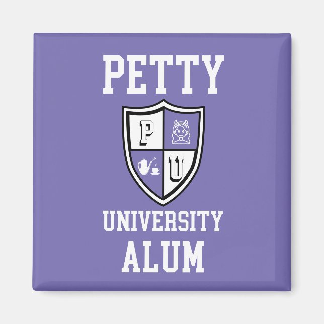 Petty University Alum grad periwinkle alma mater Magnet (Front)