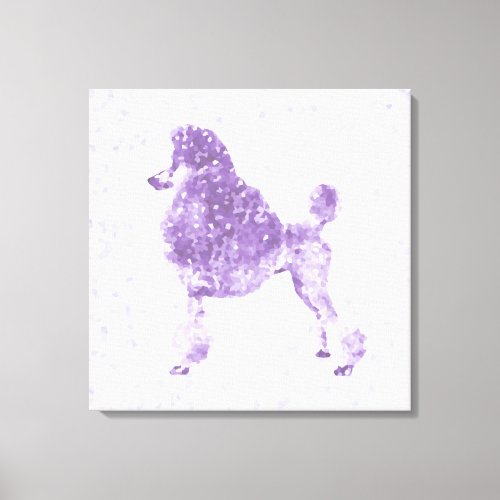 Petulant Purple Poodle Canvas Print