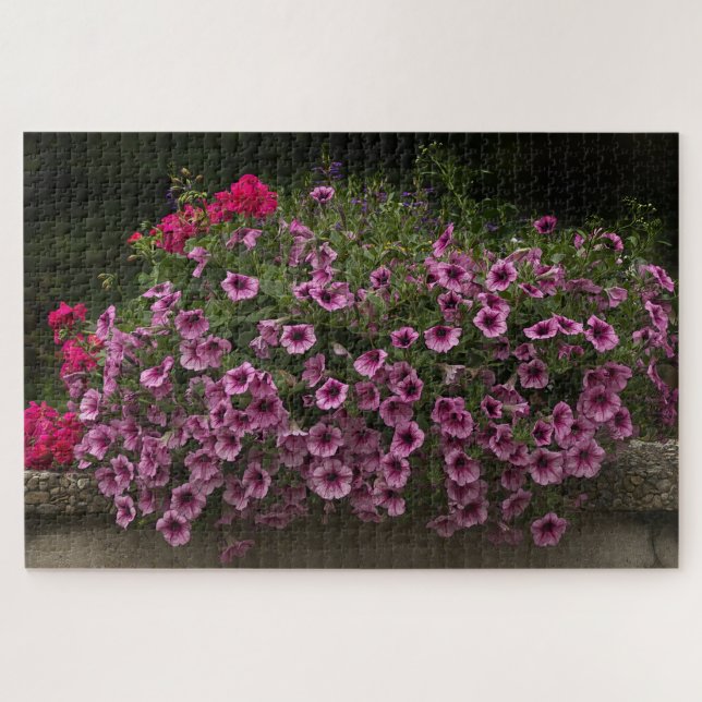petunia and geranium flowers puzzle (Horizontal)