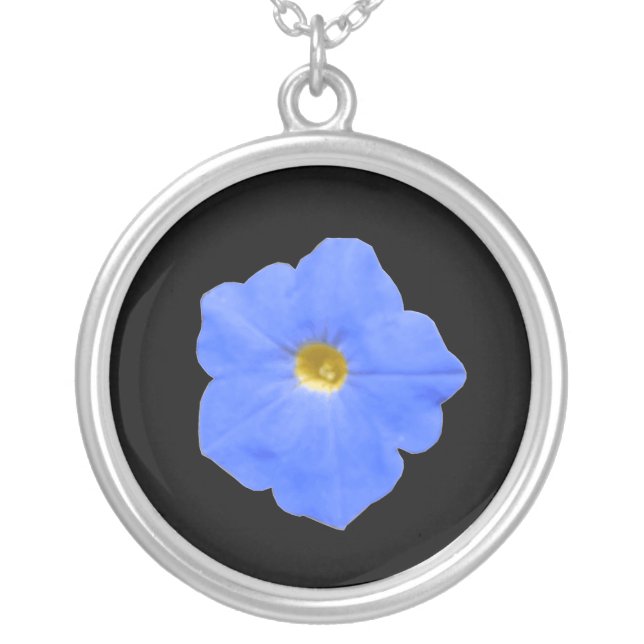 Petunia Blue and Yellow Necklace (Front)