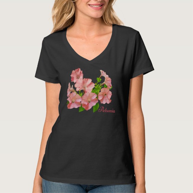Petunia Botanical Flower T-Shirt (Front)