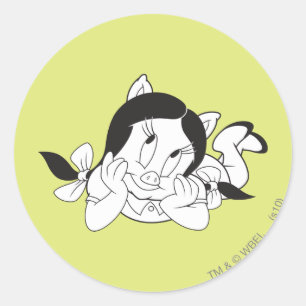 Petunia Dreaming Classic Round Sticker