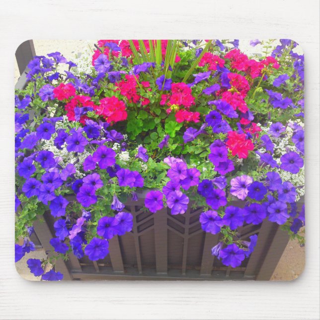 Petunia Flower Patch Mousepad (Front)