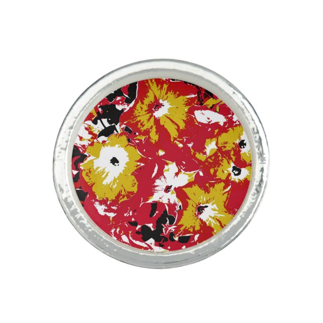 PETUNIA FLOWERS ABSTRACT RING (Front)