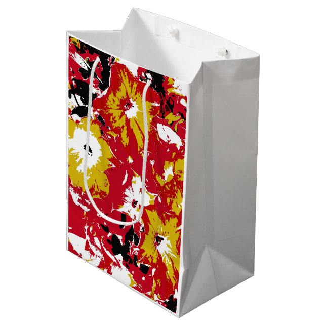 PETUNIA FLOWERS MEDIUM GIFT BAG (Front Angled)
