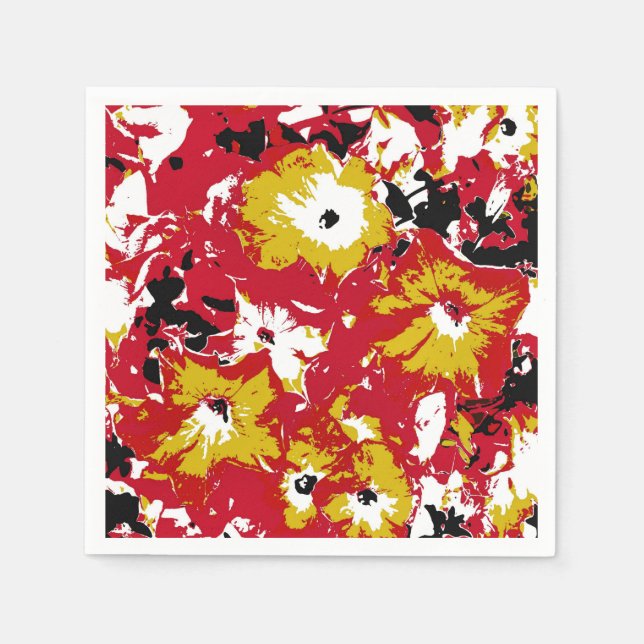 PETUNIA FLOWERS PAPER NAPKINS (Front)