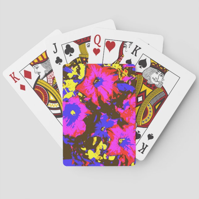 PETUNIA FLOWERS POKER CARDS (Back)