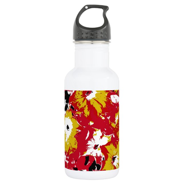 PETUNIA FLOWERS STAINLESS STEEL WATER BOTTLE (Front)