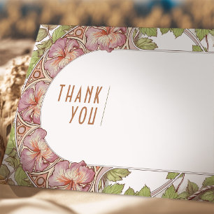 Petunia Insert Thank You Vintage Art Nouveau Invitation