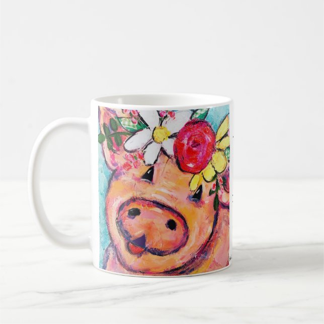Petunia Pig Coffee Mug (Left)