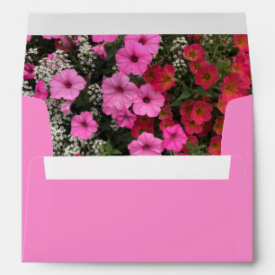 Petunia Pink Interior Return Address Pretty Card Envelope