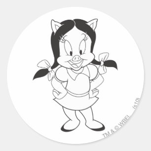 Petunia Posing Classic Round Sticker
