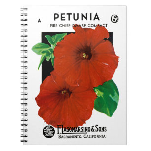 Petunia Seed Packet Label Notebook