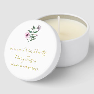Petunia Simple Funeral Mini Candle Favors