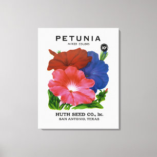 Petunia Vintage Seed Packet Canvas Print
