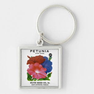 Petunia Vintage Seed Packet Keychain