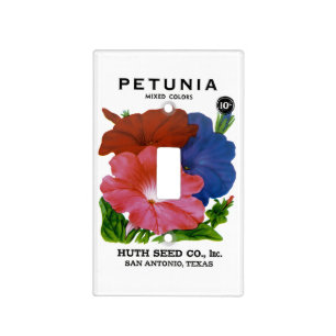 Petunia Vintage Seed Packet Light Switch Cover