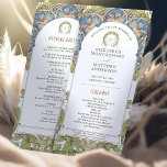 Petunia Vintage Wedding Program Art Nouveau Mucha<br><div class="desc">Introducing the editable Vintage Petunia Wedding Program by Alphonse Mucha, now available on Zazzle! This elegant program is the perfect way to guide your guests through your special day. The Vintage Wedding Program features a beautiful Art Nouveau design by the legendary Alphonse Mucha. The design's soft colors and intricate details...</div>