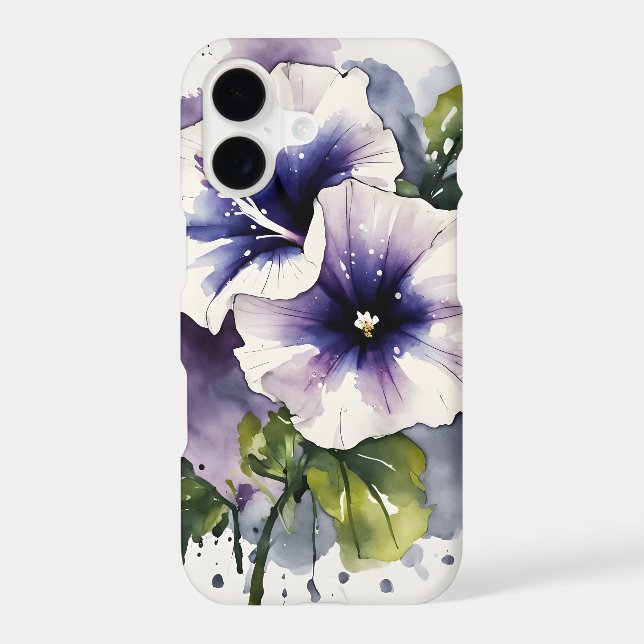 Petunia - Watercolor flowers Case-Mate iPhone Case (Back)