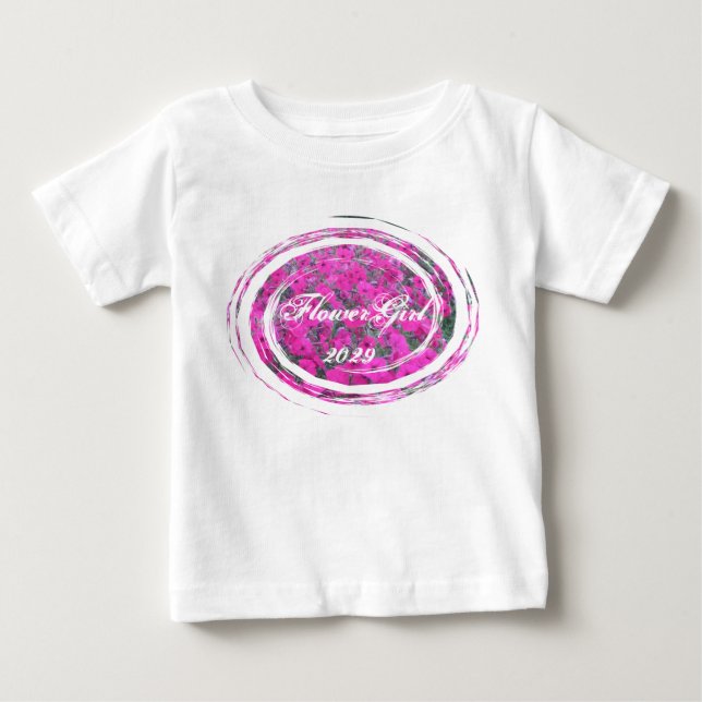 Petunias Flower Girl 2010 Wedding Party T-shirts - (Front)