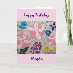 Petunias & Summer Flowers Birthday Card