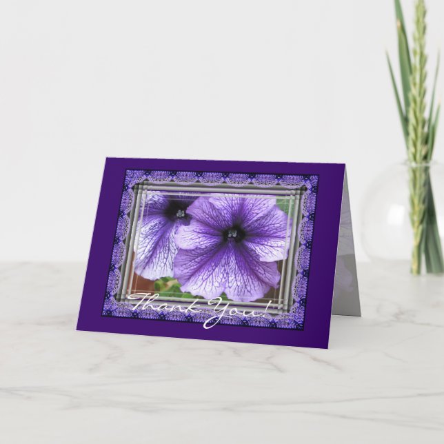 Petunias Thank You Card (Front)