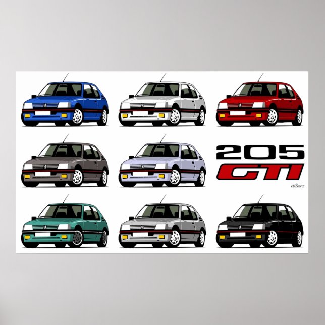 Peugeot 205 GTI  Poster (Front)